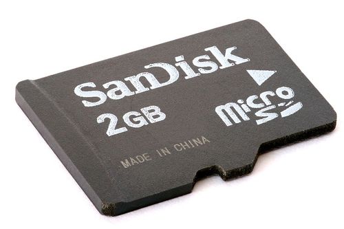 A microSD card photographed close-up with focus stacking