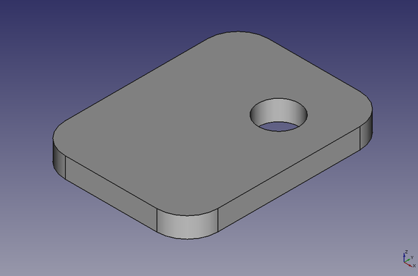 A padded 3D shape in FreeCAD