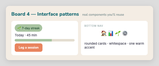 Board 4 — Interface patterns: real components you'll reuse